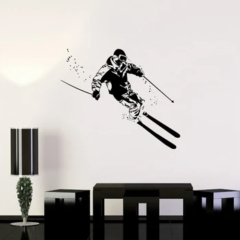 

Ski Sticker Decal Skiing Ice Sports Posters Vinyl Pegatina Wall Decals Decor Mural Car Skiing Decal