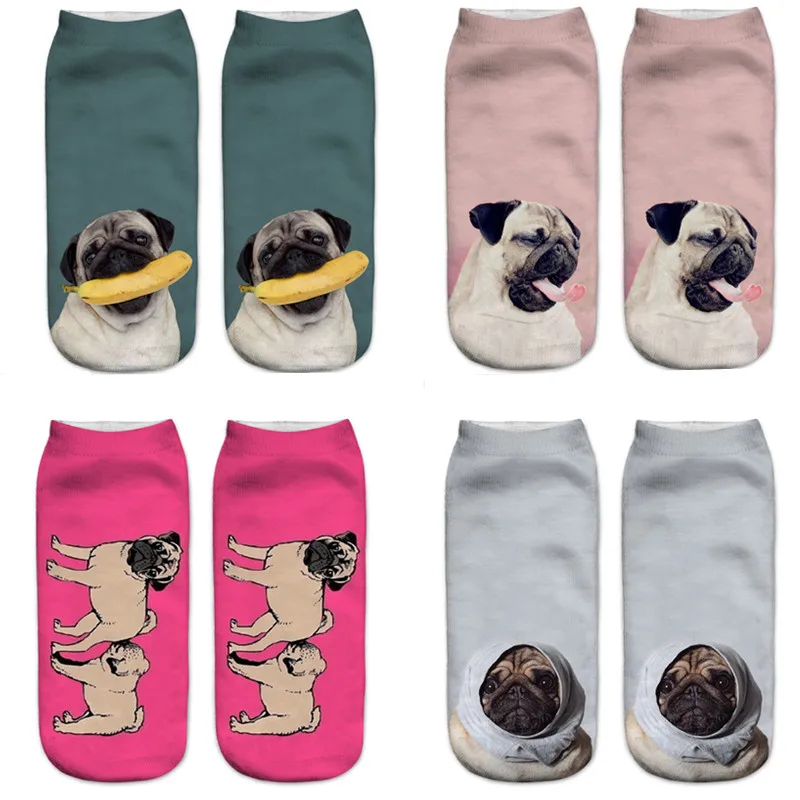 

SLMVIAN HOT3D Printing Lovely Dog Socks Brand Sock Fashion Unisex Socks Funny Low Ankle