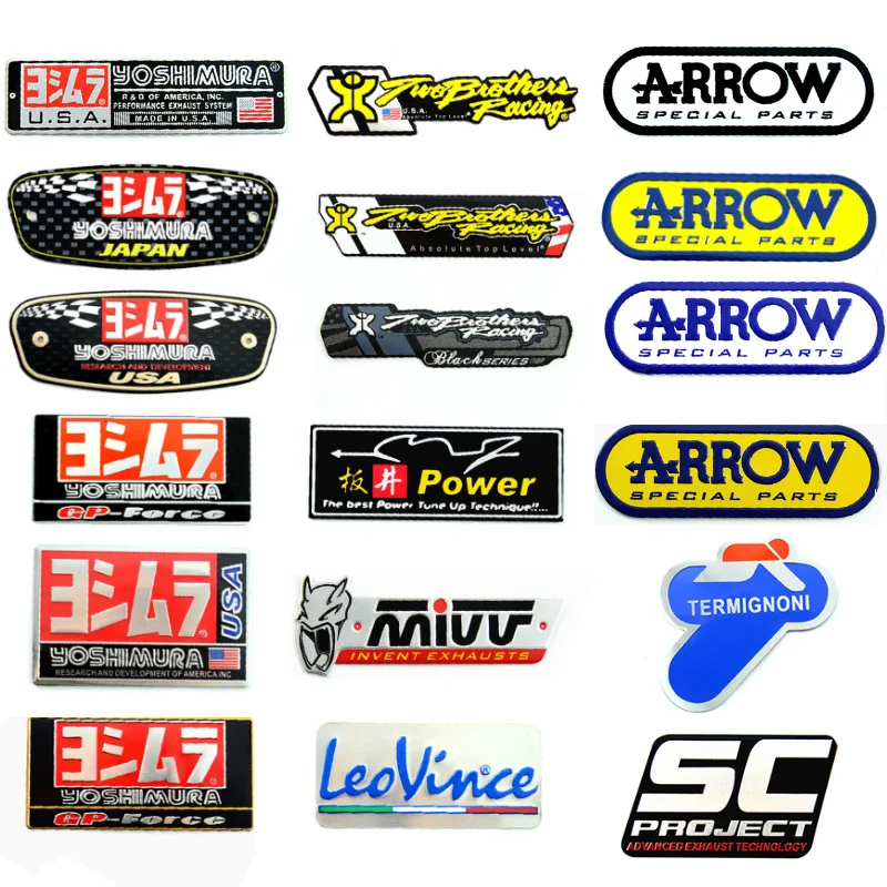 3D MIVV Sticker Aluminium Heat Resistant Decal Badge for Motorcycle Exhaust Pipe