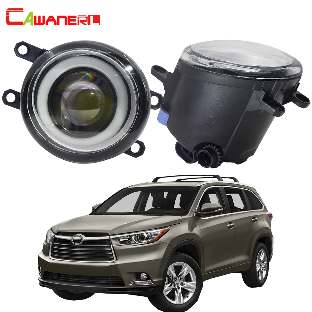 

2 Pieces Car LED Fog Light Angel Eye Daytime Running Lamp DRL 30W 3000LM 12V For Toyota Highlander Kluger 2014 2015 2016