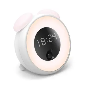 

Now LED Smart Alarm Clock Snooze Induction USB Charging Night Light for Bedrooms