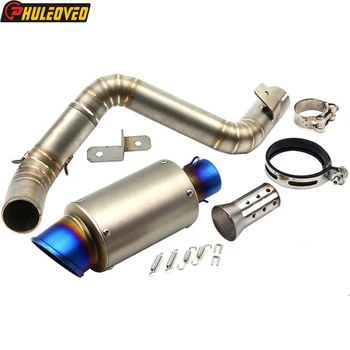 Motorcycle Exhaust Muffler Connect Link Pipe for KTM Duke 125 11-16 Duke 200 12-20 RC 200 14-20 RC 125 14-16 Escape Moto Muffler