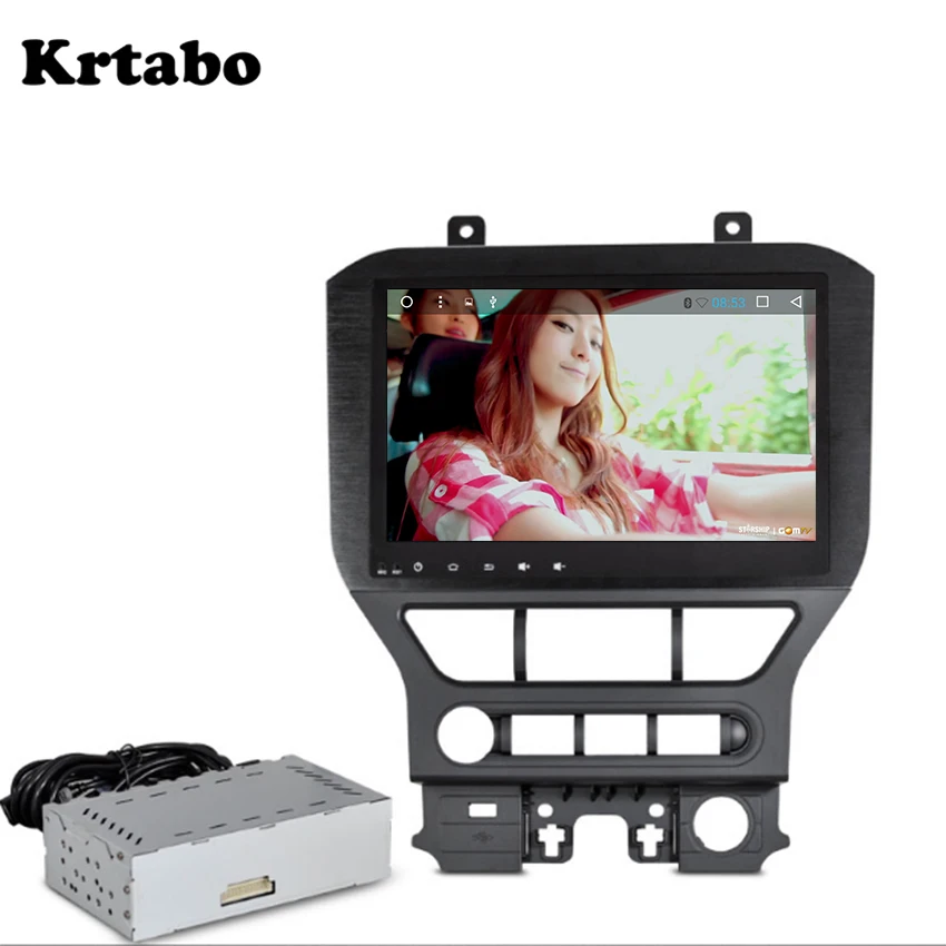 Cheap Car radio Android multimedia player For Ford Mustang 2015~2018 Car touch screen GPS Navigation Support Carplay Bluetooth 1