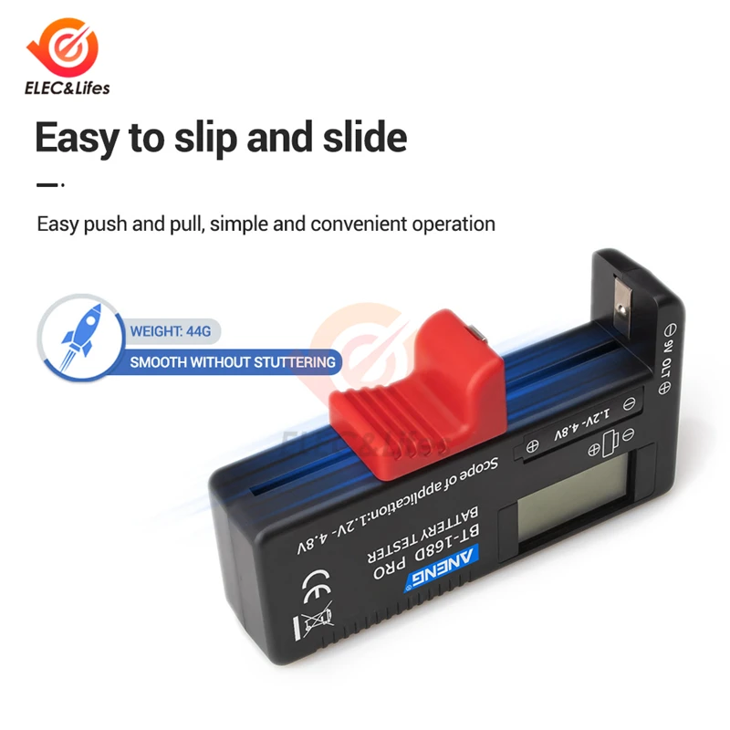 AA AAA Battery Tester BT168 PRO Portable Universal Digital Battery Tester Button Color-coded Scales Indicate Battery Checker 4