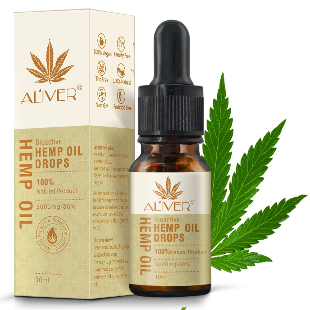Aliver Herbel Органическое Масло из семян конопли массажное эфирное масло CBD для мытья