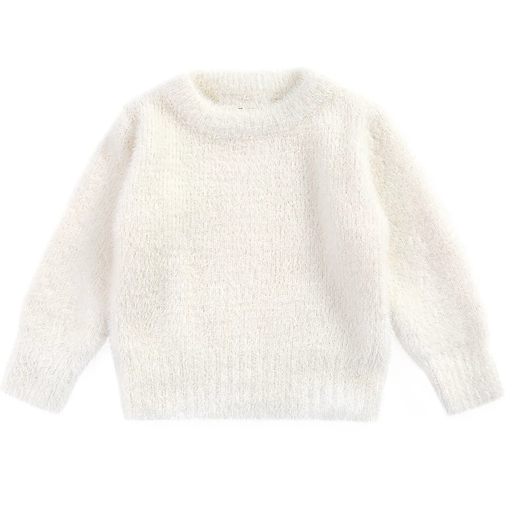 Детский однотонный теплый пуловер для маленьких мальчиков и девочек; зимний свитер; Верхняя Одежда; Новинка года; Детская Одежда; Одежда# Y5
