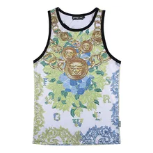 Ретро светлый цветной рисунок с 3D EBay AliExpress сетка дышащая вырез лодочкой Occident мода мужчины и женщины жилет