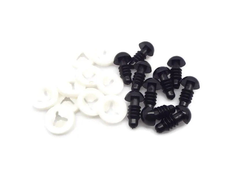 100pcs 10mm Eyeball Doll Accessories Black Plastic Plush Safety Eyes Amigurumi For Toys 6mm 8mm 12mm DIY Funny Toy Eyes Animal