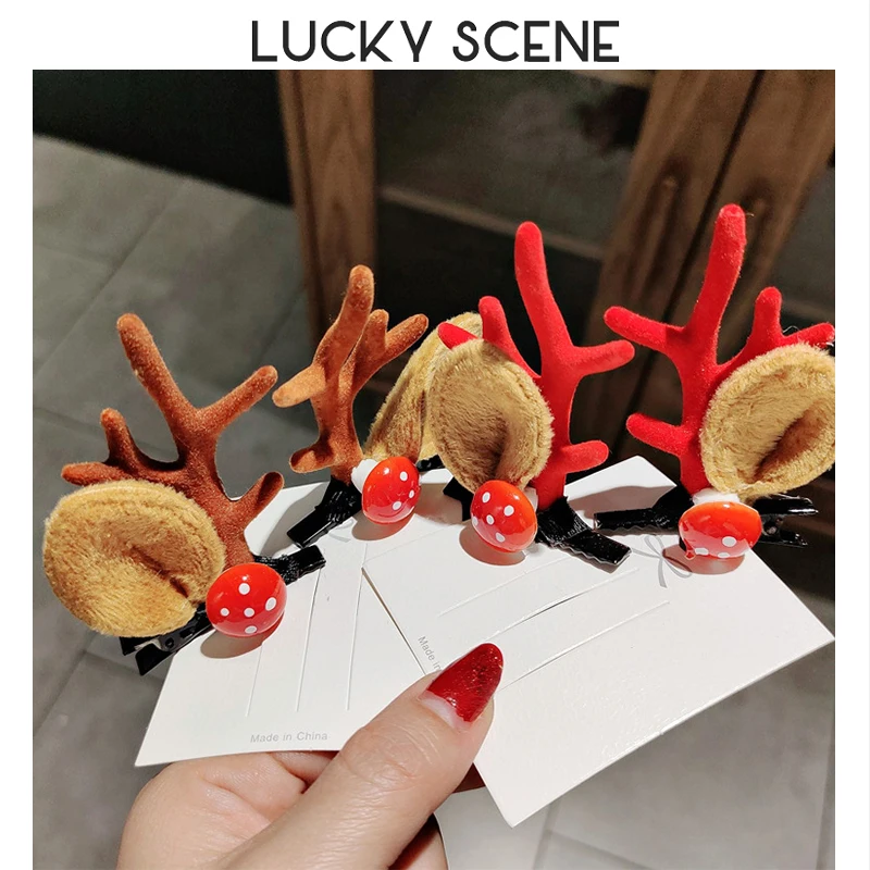 Christmas Headdress Antler Hairpin Party Hairband Girls Costume Ball Hairbands Christmas Hair Decoration S01461