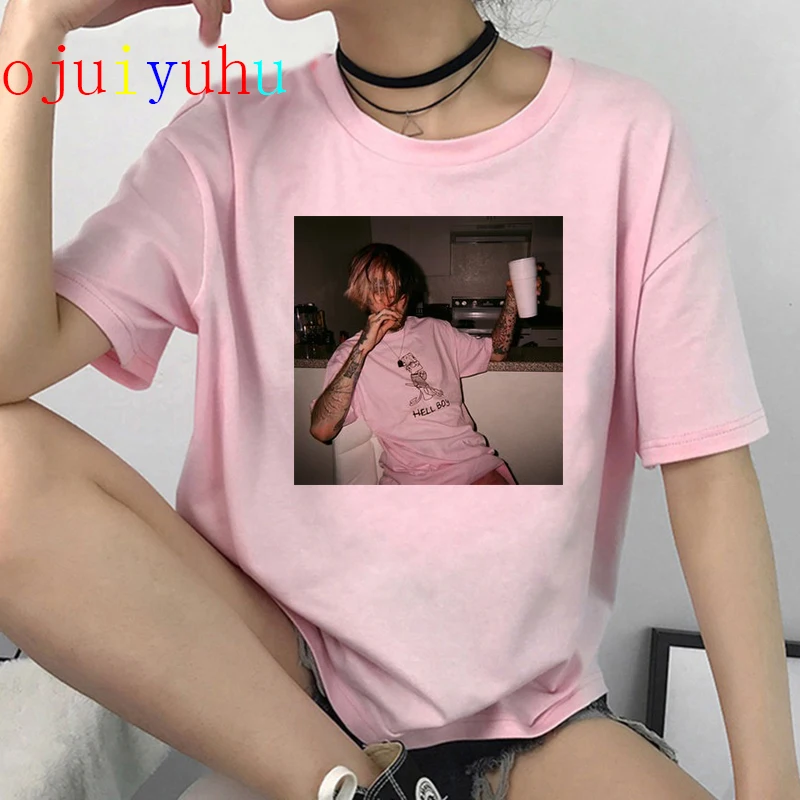 Хип хоп Lil Peep Harajuku футболки для мужчин Cry Baby модная футболка 90s Graphic Hell мальчиков Rip