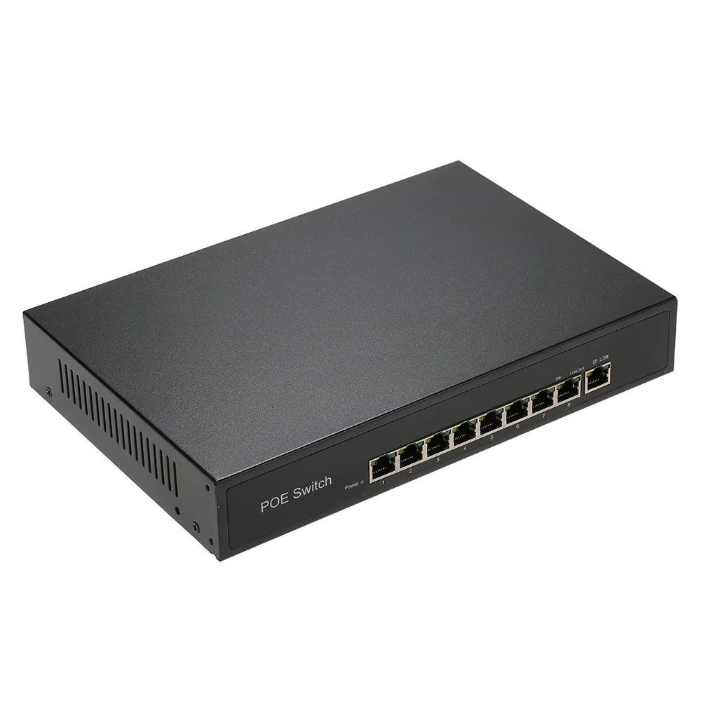 1+ 8 портов 100 Мбит/с PoE выключатель инъектор питания по Ethernet IEEE 802.3af для камер VoIP встроенный блок питания ЕС вилка