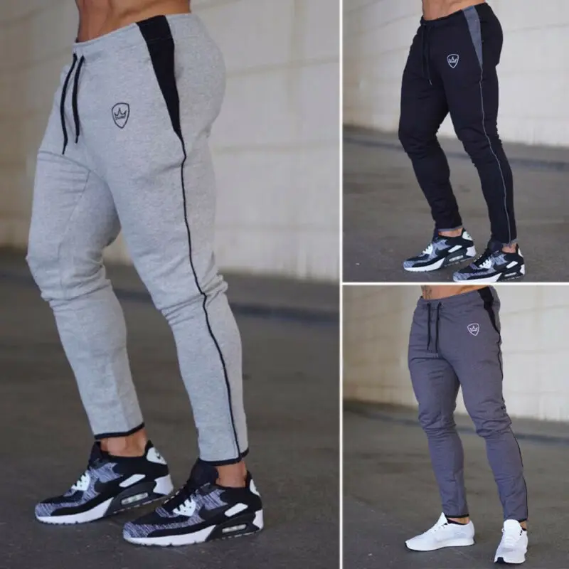 

2019 Newest Men Joggers Male Trousers Casual Pants Sweatpants Men Muscle Fitness Pants Tracksuit Skinny Sweat Pants Dropshipping