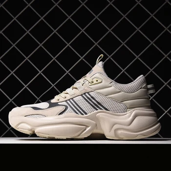 

2020 Autumn Men Jogging Shoes Thick Bottom Running Shoes For Mens Beige Black Gym Shoes For Boy Size 39-46 Breathable Men Shoes