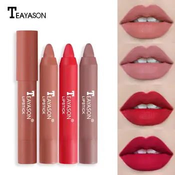 

12Colors Long Lasting Lipstick Velvet Matte Lip Glaze Waterproof Professional Lip Gloss Portable Full Color Lipstick TSLM1