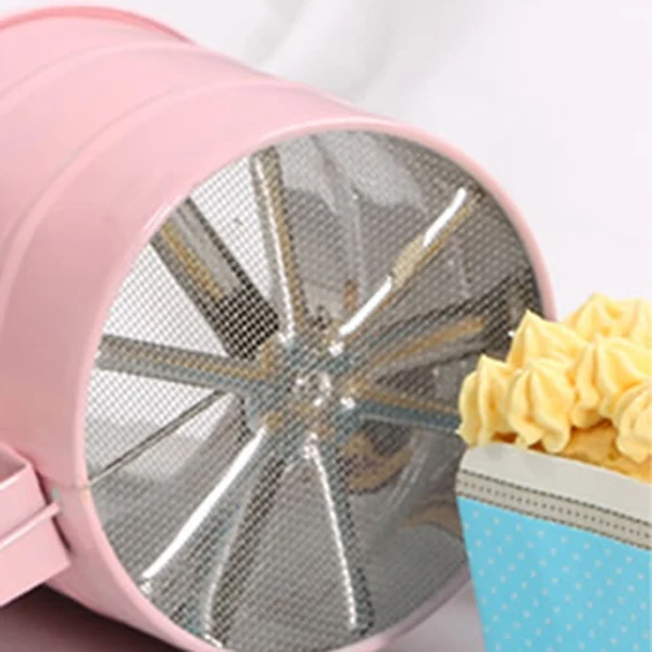 Stainless Steel Flour Sifter Handheld Powder Flour Sieve Icing Sugar Manual Sieve Cup Home Kitchen Baking Pastry Tools