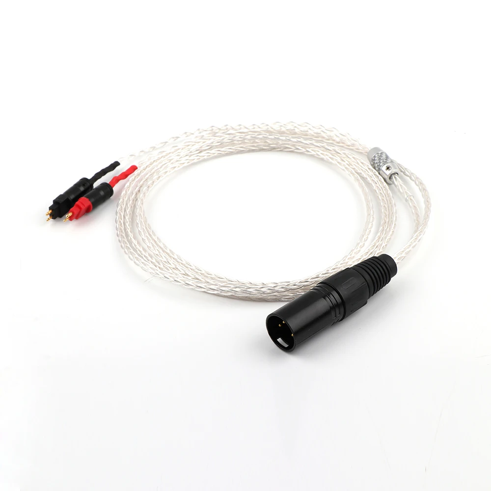 8Cores OCC Silver Plated Headphone Upgraded Cable BALANCED XLR Cable for HD650 HD600 HD660s HD6XX UP OCC Silver Plated Copper