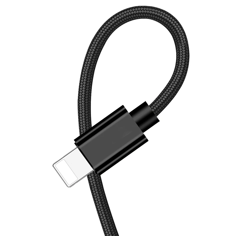 Черный 3.1A USB кабель для быстрой зарядки для iPhone XS Max XR X 8 7 6 6S 5 5S iPad кабель для мобильного телефона кабель для быстрой зарядки данных - Цвет: Черный