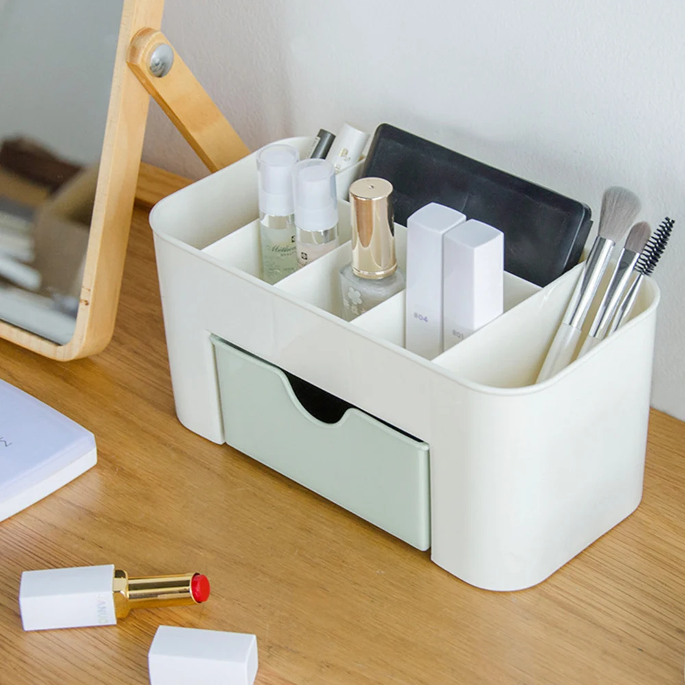 

LHX Cosmetics Storage Box Desktop Originality Plastic Drawer Cosmetics Storage Box for Housewear Furnishings HP1249 f1