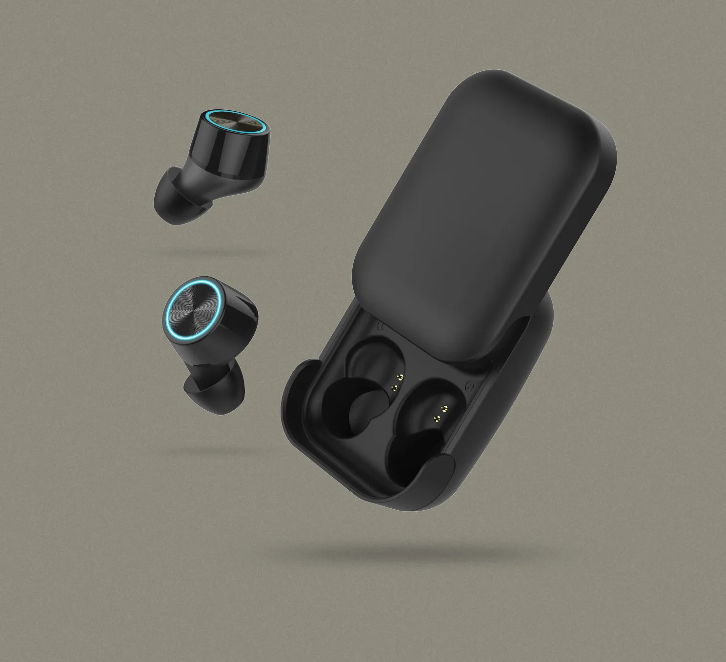 

Bluetooth Earphones TWS5.0 New Style Slider Charging Warehouse Double-pass Really Wireless Touch Control In-ear Bluetooth Headse