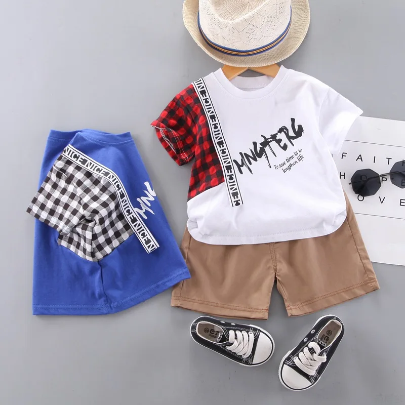 

Boys Summer Clothes Sets 2022 Children Fashion Cotton T-shirts Shorts 2pcs Tracksuits For Baby 1 to 5 Years Toddler Sports Suits