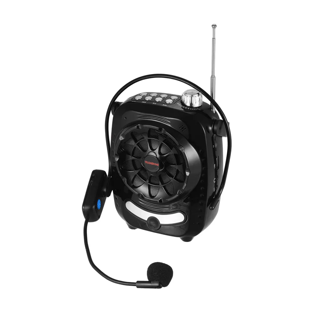 TRanshine LY-021S многофункциональный мини аудио динамик усилитель голоса с UHF беспроводной микрофон Поддержка FM/MIC/BT/звукозапись