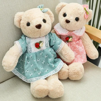 

1pc 40cm Kawaii Teddy Bear Plush Toy Stuffed Couple Bears Soft Kids Toys Kids Baby Children Birthday & Valentine Gift Dolls