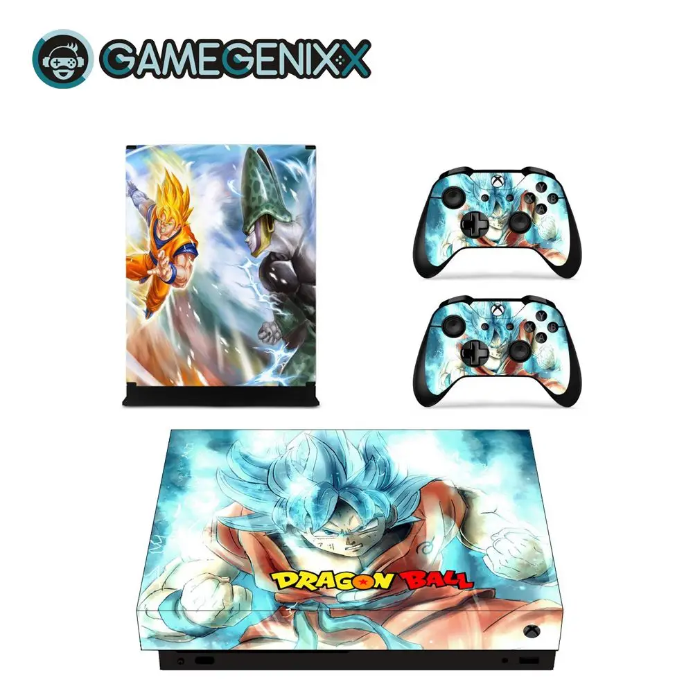 GAMEGENIXX кожаный виток винилопласта с наклейкой полный набор для Xbox One X консоли и 2 контроллеров-Dragon Ball Z