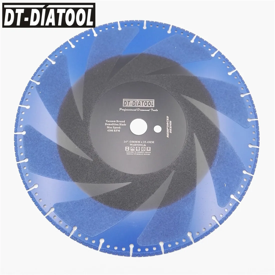 DT-DIATOOL 1pc Dia300/350/400mm Vacuum Brazed Diamond Demolition Saw blade Multi Purpose Rescue Blade Metal Plastic Cutting Disc DT-DIATOOL 1pc Dia300/350/400mm Vacuum Brazed Diamond Demolition Saw blade Multi Purpose Rescue Blade Metal Plastic Cutting Disc