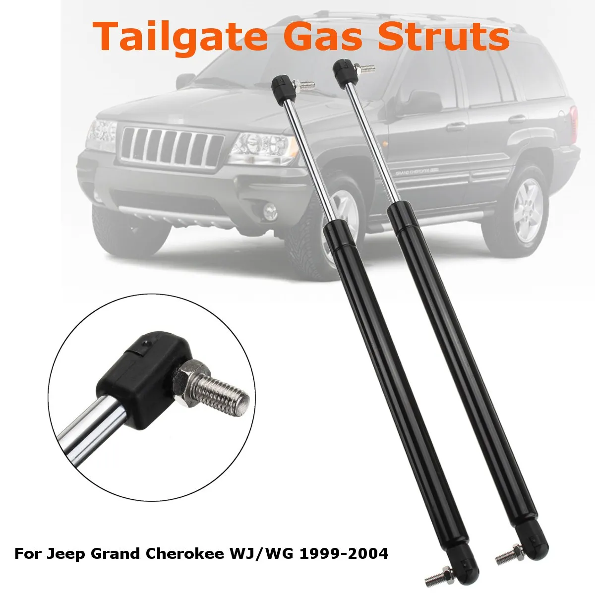 2X REAR GLASS SUPPORT DAMPERS SET JEEP GRAND CHEROKEE WJ 1999-2003
