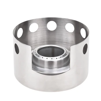 

Outdoor Portable Stainless Steel Windproof Camping Hiking Lightweight Wood Mini Picnic Furnace Alcohol Stove
