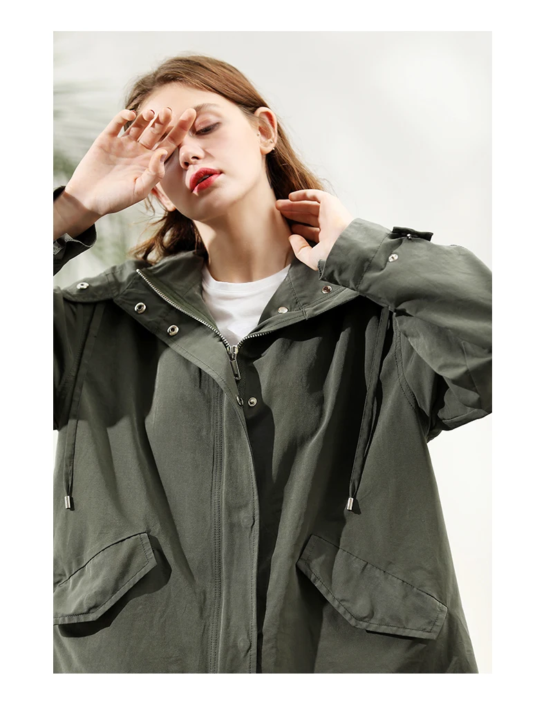 Yangxun осень китайский стиль Windcheater с капюшоном Windcheater для женщин Windcheater Тренч ZHI81398