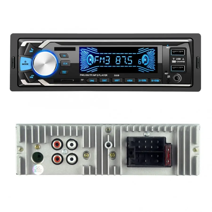 12V универсальный автомобильный Bluetooth MP3 Handfree двойной USB Автомобильный плеер(цветная версия 5009) автомобильный аудио плеер