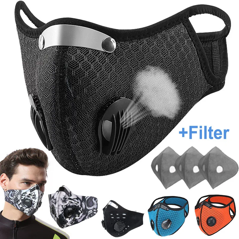 

Respirator Face Mask Replaceable Filter Pad Mouth Mask PM2.5 Anti Dust Valve Breathable Dustproof Reusable Mask for Women/Men