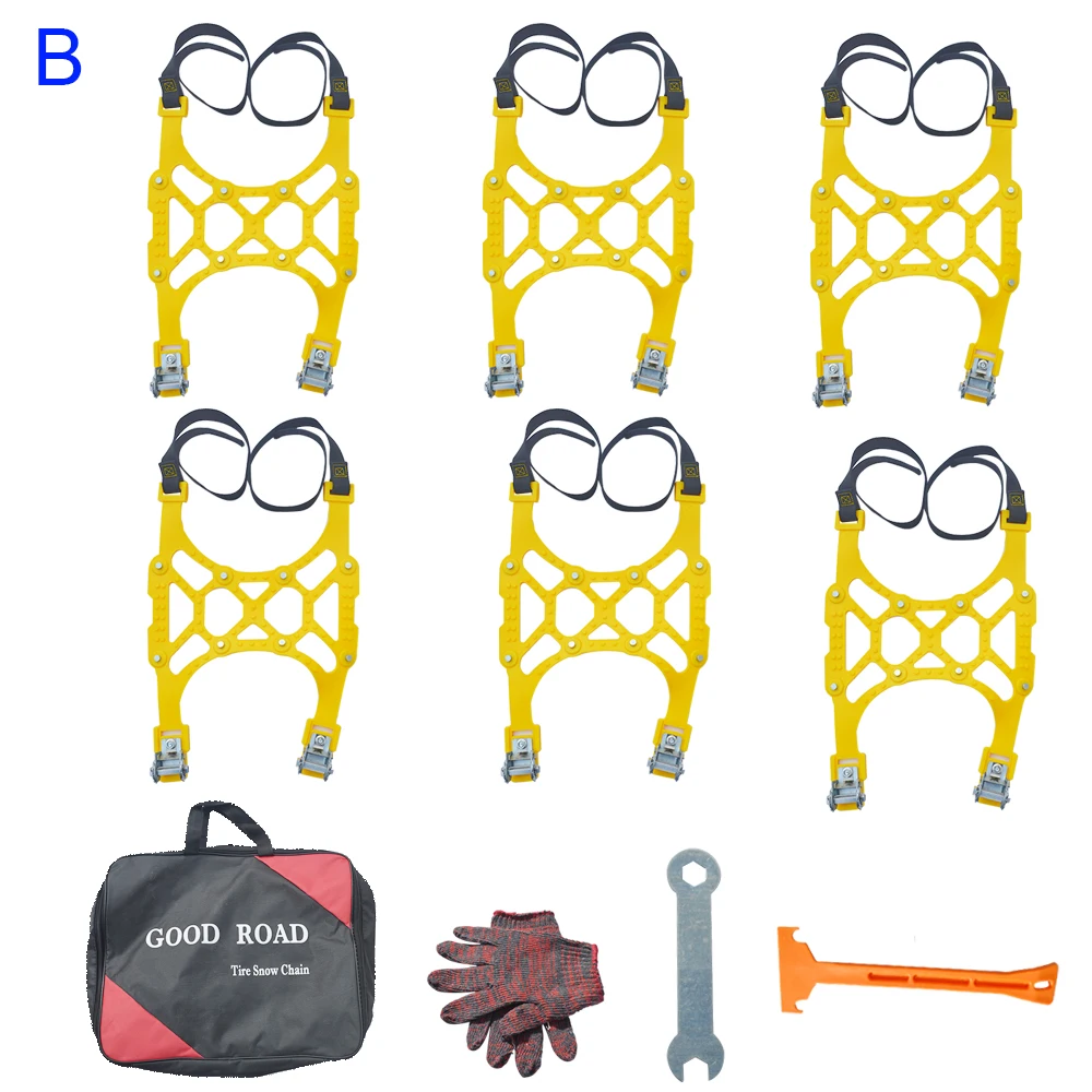 Car Tire Anti-Skid Snow Chains Winter Roadway Safety Tire Chains Car Tire Wheel Anti-Slip Cable Belt Chain Snow Rain Ice Chains