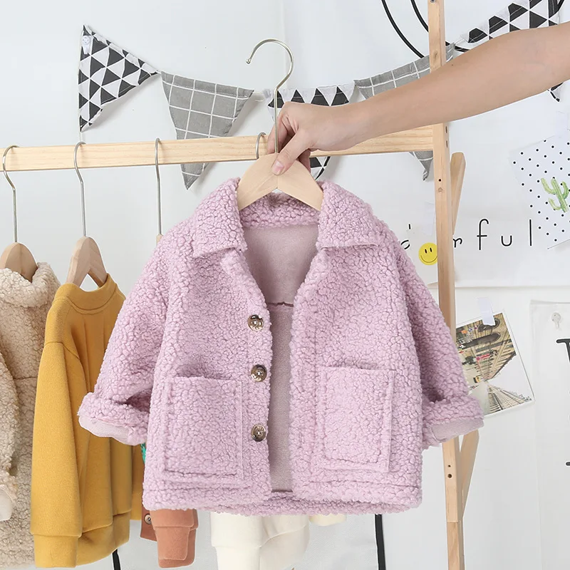 WEPBEL Boy Girl Autumn Winter Jackets Downs Full Sleeve Warm Pockets Button Babies Jacket Down