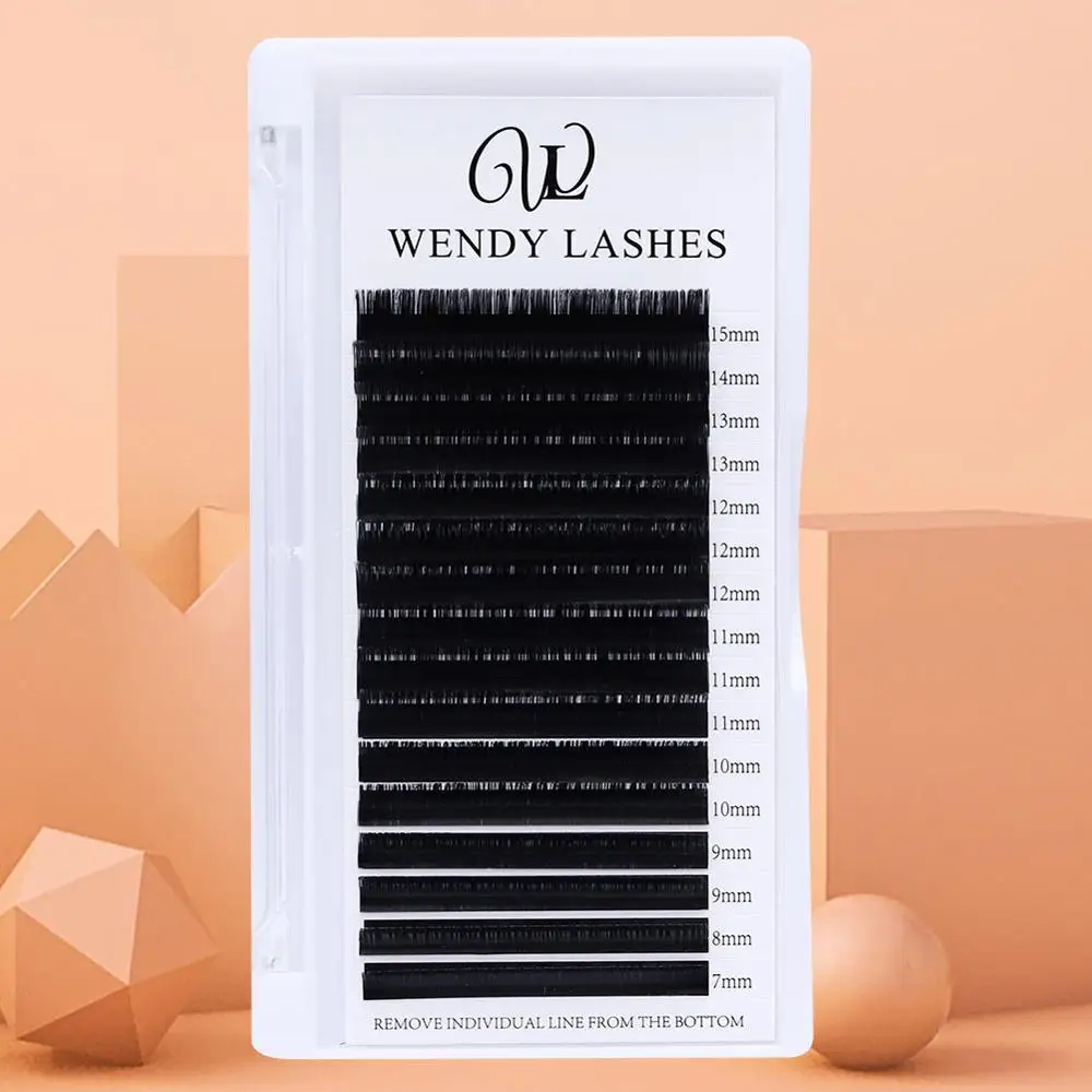 

2020 New 16 rows/case8~16mm mix premium natural synthetic mink individual eyelash extension makeup maquiagem cilios Fast Ship