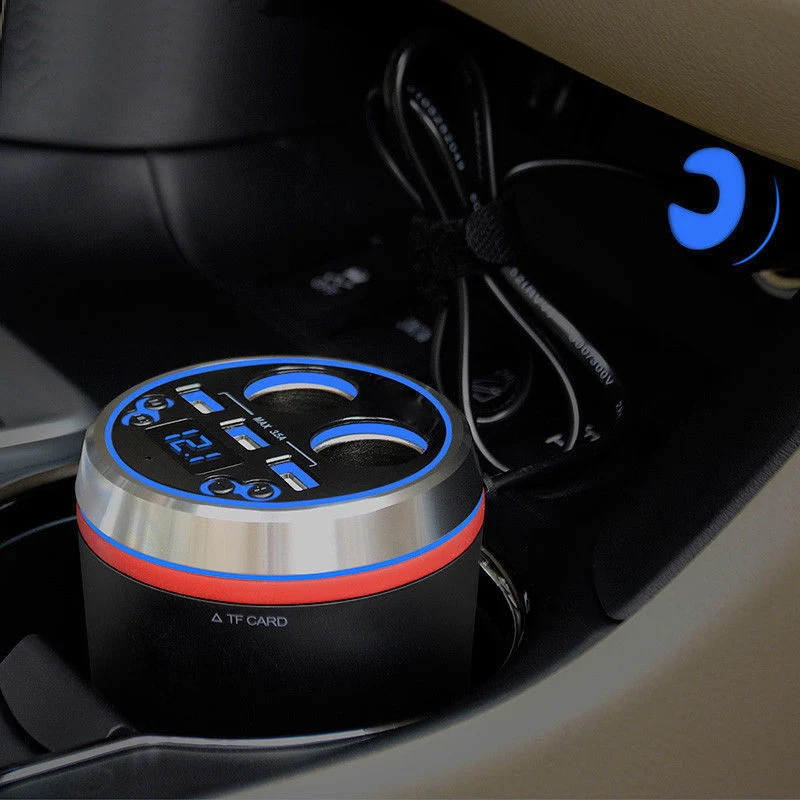 Vehemo сигаретное отверстие 5 В/3.5A чашка Bluetooth чашка зарядное устройство MP3 плеер универсальные автомобильные аксессуары fm-передатчик автомобильное зарядное устройство