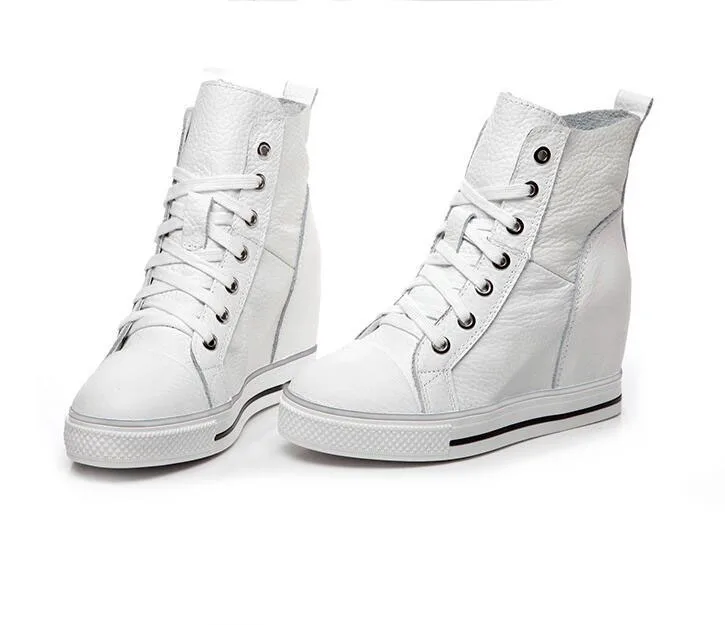 KNCOKAR/Новинка года; стильные всесезонные модные маленькие белые туфли; обувь из натуральной кожи с круглым носком и застежкой