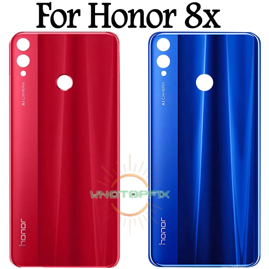 Крышка батарейного отсека для Huawei Honor 8X Задняя стеклянная крышка корпуса корпус