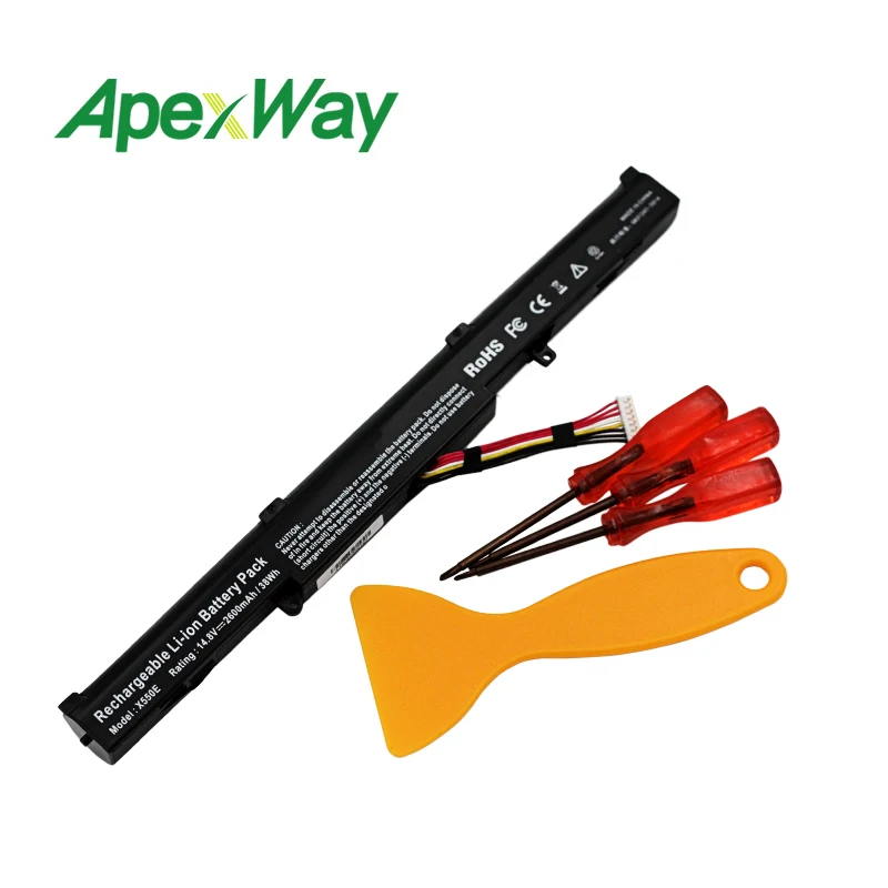 Apexway 3200 мАч 14,8 в ноутбука Батарея A41-X550E X450 A450 для ASUS F450E F450JF F450C A450J X550V X450E X751L X751M A450V серии