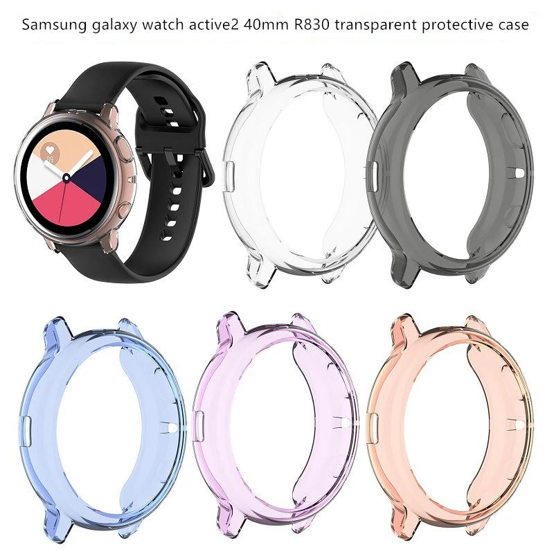 Для samsung galaxy watch active2 generation R830 R820 прозрачный защитный чехол ТПУ мягкий пластиковый анти-осенний защитный чехол