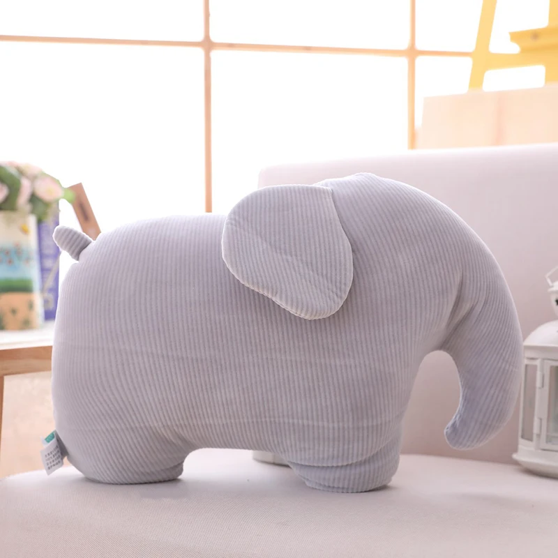 Elephant pillow Скандинавский минималистичный стиль Единорог слон, носорог кукла-животное Подушка плюшевая игрушка для дивана Подушка украшение дома Рождественский подарок - Цвет: Elephant pillow