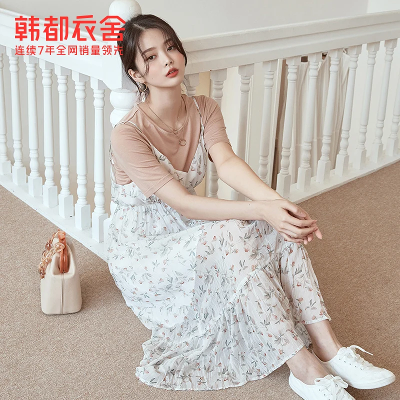 Handu Clothing House 2021 Женская одежда в Корейском стиле новинка летний костюм из двух