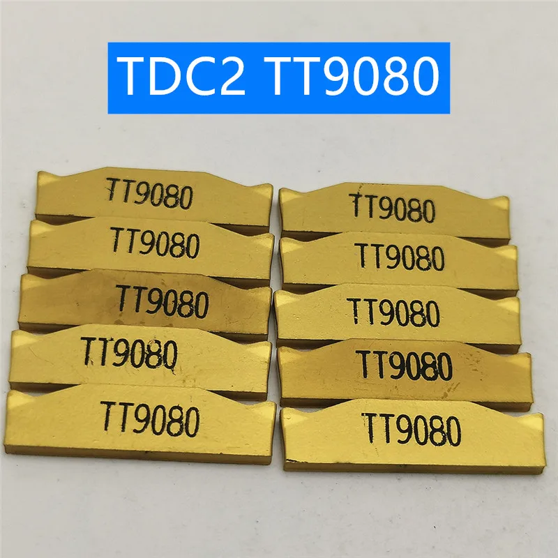 

50PCS TDC2 TT9080 Carbide Insert Turning Tool Turning Milling Cutter CNC Cutting Tool Slot Cutting