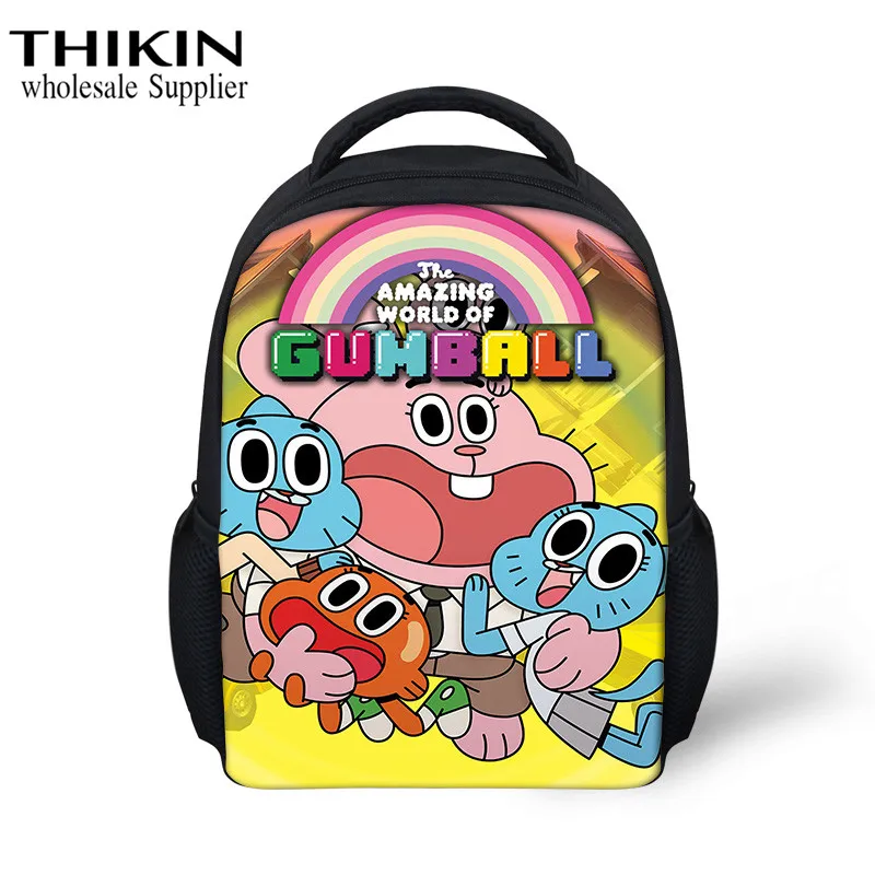 THIKIN мультфильм Амазон мир Gumball печати Kinderen дизайн рюкзак для школы сумки для маленьких мальчиков малышей Маленькие школьные сумки - Цвет: as picture
