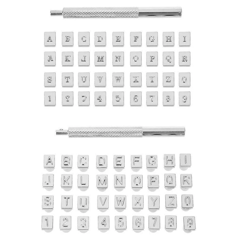 36 шт. A-Z 1-10 из углеродистой стали буквы Алфавит цифры штампы набор металлических кожаных инструментов кожевенное ремесло 4 мм/6 мм на выбор