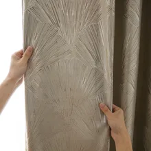 

Gilt Velvet Curtains for Living Dining Room Bedroom High-end Jacquard Ginkgo Light Luxury American Modern New Chinese Curtains