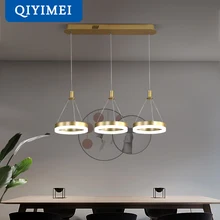 Luces LED colgantes para comedor, lámpara de acrílico con control remoto, accesorio, luminaria, color blanco y negro