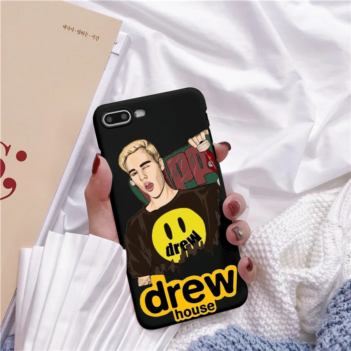 Роскошный брендовый Мягкий силиконовый чехол Justine Bieber drew house для iphone 6, 7, 8, 8 plus, X, XR, XS, Max, 11 Pro, чехол для телефона со смайликом - Цвет: TPU