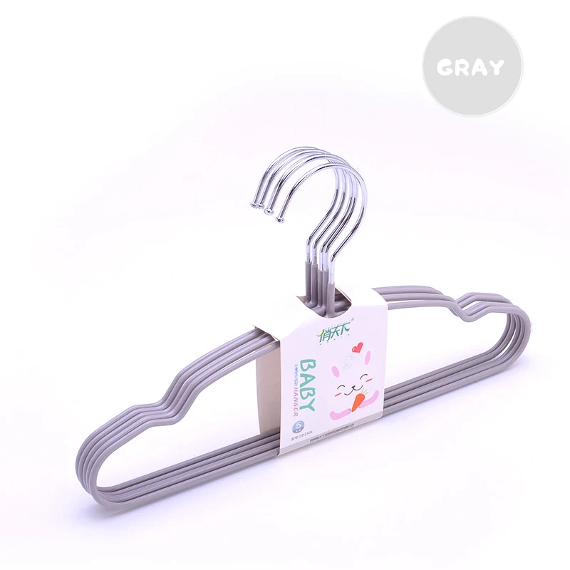 Grey 1/5 шт портативная вешалка для одежды для детей, многоцветные подставки для одежды, уличная сушилка для одежды, нескользящая прочная домашняя одежда для хранения - Цвет: Grey